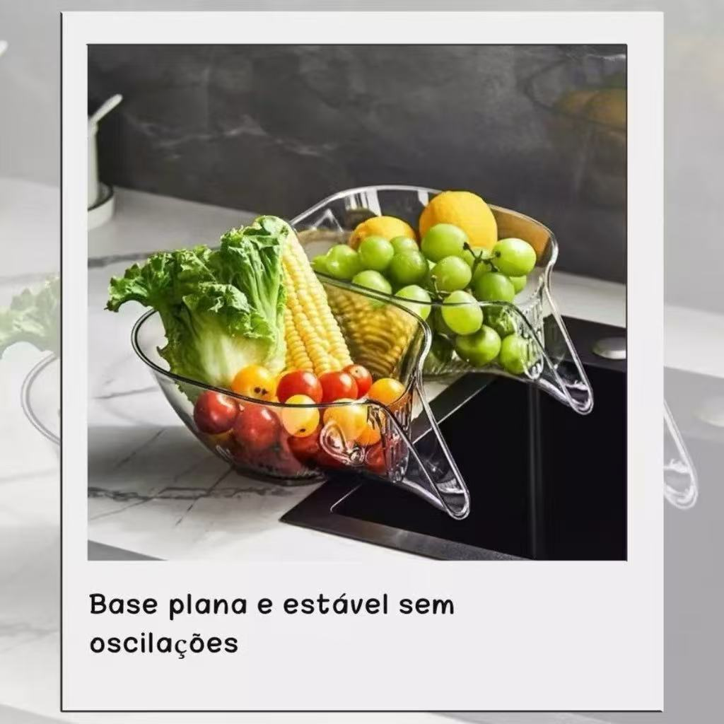 Escorredor Pote Para Lavar Alimentos Praticidade Sua Cozinha(Cor aleatória)