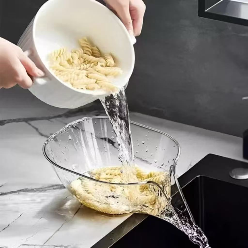 Escorredor Pote Para Lavar Alimentos Praticidade Sua Cozinha(Cor aleatória)