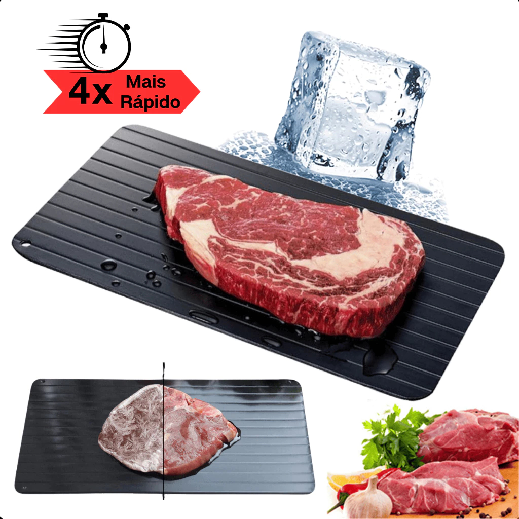 Tabua Magica Descongelar Rápido Carne Alimentos Defrost Express Tech Bandeja Travessa