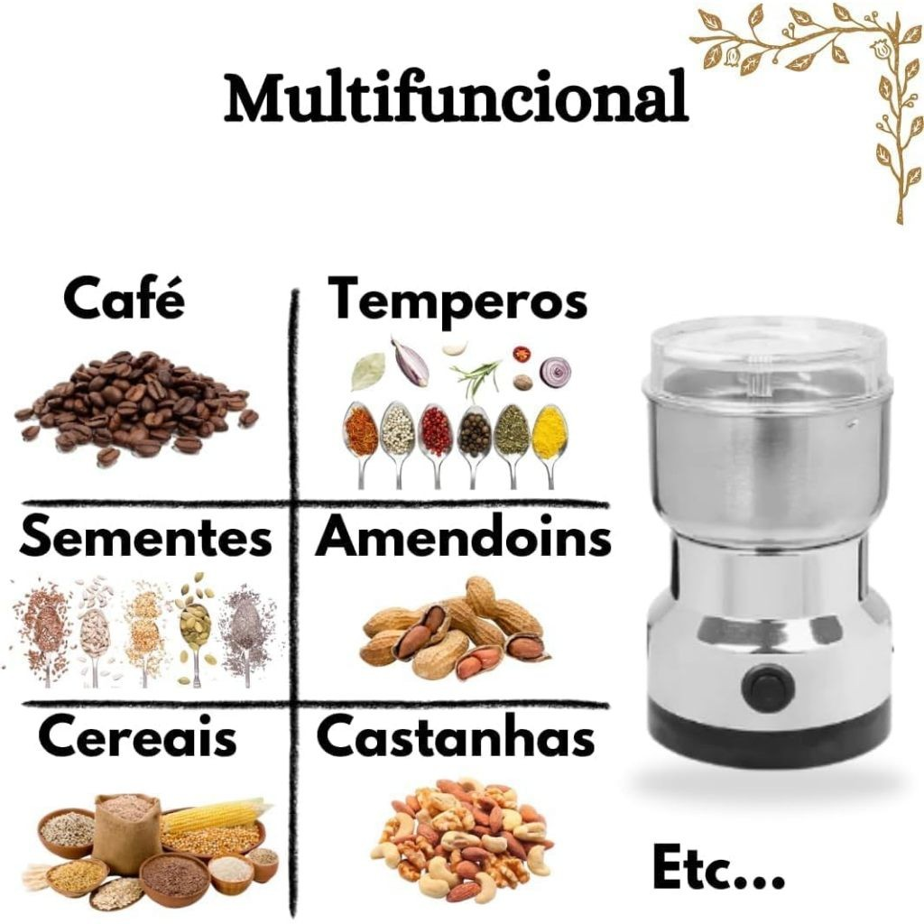 220V/110V Moedor Triturador De Grãos E Café E Alimentos Elétrico Multifuncional Aço Inox Doméstico