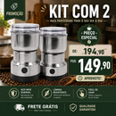 Moedor Triturador de Café Elétrico Multifuncional em Aço Inox 150W
