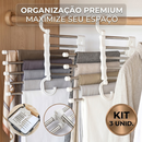 Kit 3 Cabides Para Calças Roupas Multiuso