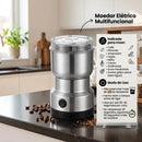 Moedor Triturador de Café Elétrico Multifuncional em Aço Inox 150W