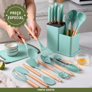 Kit 19 Peças Silicone Pro Kitchen - TUDO QUE VOCÊ PRECISA NA COZINHA EM UM SÓ KIT