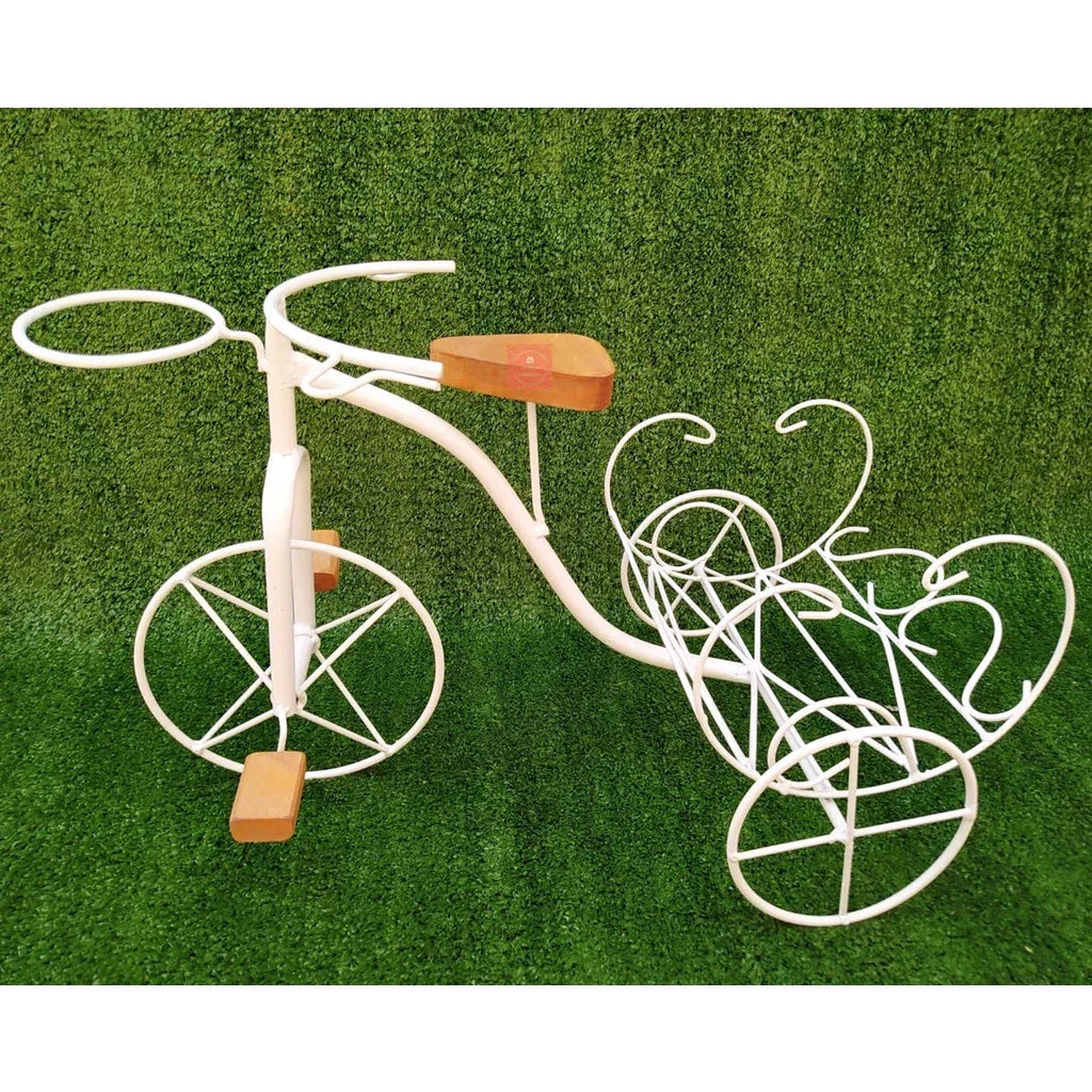 Bicicleta Decorativa de Ferro Rústica Branca