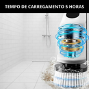 Escova Elétrica Limpeza Kit 12 em 1 Sem Fio Giratória Portátil